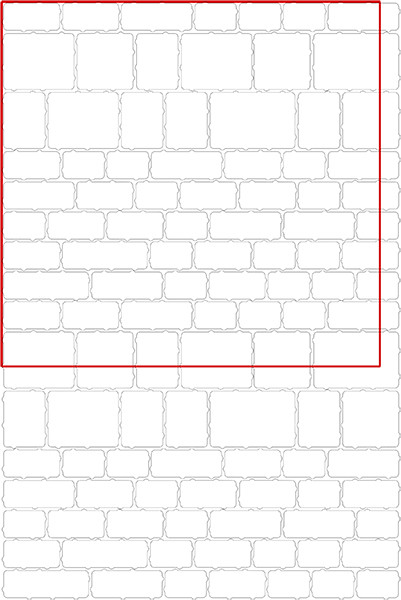 Via Casa és Via Casa antik térkövek - fektetési minta