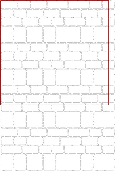 Via Casa és Via Casa antik térkövek - fektetési minta