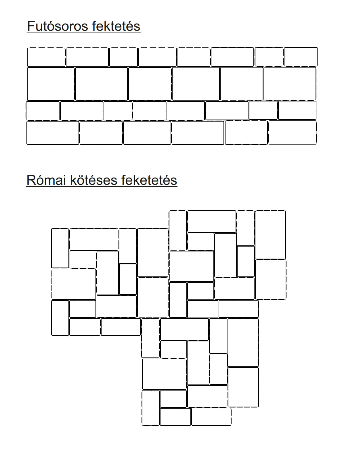 Matrix térkövek - fektetési minta