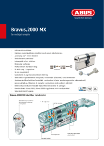 Bravus.2000 MX hengerzárbetét és zárrendszer - általános termékismertető