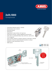 ABUS Zolit.1000 hengerzárbetét és zárrendszer - általános termékismertető