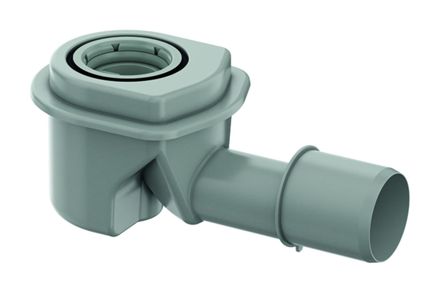 ACO Modular Plusz zuhanyfolyóka - Padlóösszefolyó alsórész, DN40/DN50 csőcsatlakozás, bűzzár magassága 50 mm