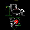 LIPATOR szabadon  álló rozsdamentes acél zsírleválasztó <br>(nézetek) - CAD fájl