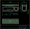 Monoblock 100C folyóka 0,5m <br> (nézetek) - CAD fájl