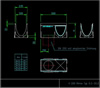 Multiline V200 folyóka alsó kivezetéssel, 0,5 m <br> (nézetek) - CAD fájl