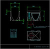 Multiline V300 folyóka, 0,5 m <br> (nézetek) - CAD fájl