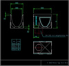 Multiline V300 folyóka alsó kivezetéssel, 0,5 m <br> (nézetek) - CAD fájl