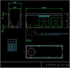 Multiline V300 folyóka alsó kivezetéssel, 1,0 m <br> (nézetek) - CAD fájl