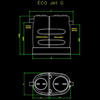 ECO-JET-G szabadon álló műanyag zsírleválasztó <br> (nézetek) - CAD fájl