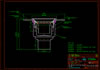 EG 150 rozsdamentes padlóösszefolyó csempeperemmel, DN 75, perforált ráccsal - CAD fájl