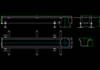 Modular 125 folyóka test végkivezetéssel, L=1000mm H=95mm - CAD fájl