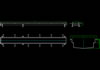 Modular 200 folyókaelem 3000 mm-es, H=80mm - CAD fájl