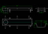 Modular 200 folyókaelem vízkivétellel, 1000 mm-es, H=80mm - CAD fájl