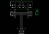 Modular 20 résfolyóka T idom 500 x 500 mm-es, H=90mm - CAD fájl