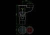 Ereszbekötő idom L15 DN100 bűzzárral - CAD fájl