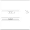 Comfort zuhanyfolyóka, magas - Falszigetelő gallér vízszintes párhuzamos jobbos kivezetés (7 rajz) - CAD fájl