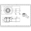 Padlóösszefolyó alsórész, DN40/DN50 csőcsatlakozás, bűzzár magassága 30mm - CAD fájl