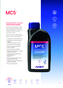 MC5 RapidFlush központifűtés-rendszer tisztítófolyadék - általános termékismertető