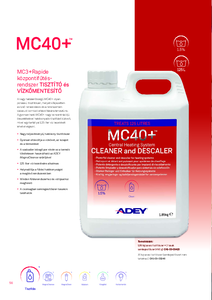 MC40+ központifűtés-rendszer tisztító és vízkőmentesítő - általános termékismertető