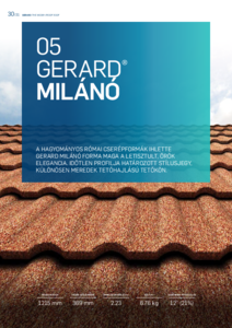 GERARD Milano tető változat - általános termékismertető