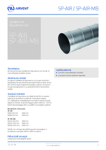 SP-AIR spirálkorcolt cső - részletes termékismertető