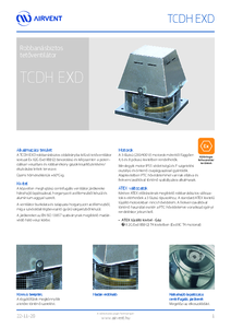 Airvent TCDH EXD robbanásbiztos tetőventilátor - részletes termékismertető