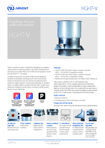 Airvent HGHT-V függőleges kifúvású axiális tetőventilátor - részletes termékismertető