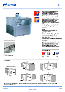 Airvent ILHT centrifugális füstelszívó ventilátor - részletes termékismertető