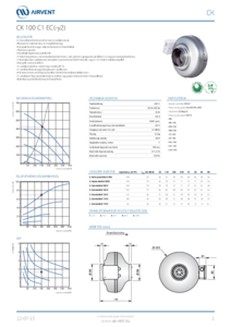 Airvent CK EC radiális csőventilátor - részletes termékismertető