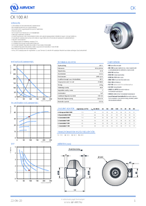Airvent CK AC radiális csőventilátor - részletes termékismertető