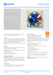 Airvent HDB / HDT fali axiális robbanásbiztos ventilátorok - részletes termékismertető