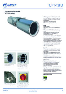Airvent TJFT / TJFU JET ventilátorok - részletes termékismertető