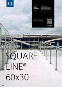 Q-railing Square Line® 60x30 oszlopos korlátrendszer - részletes termékismertető