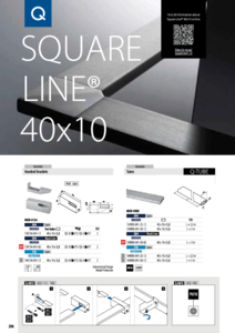 Q-railing Square Line® 40x10 oszlopos korlátrendszer - részletes termékismertető