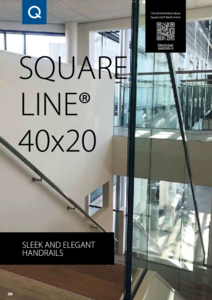 Q-railing Square Line® 40x20 oszlopos korlátrendszer - részletes termékismertető