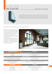 MB-Slimline ablakrendszer - részletes termékismertető