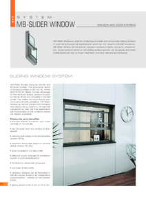 MB-SLIDER WINDOW tolóablak rendszer - részletes termékismertető