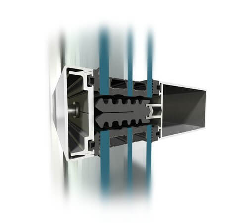 MB-SR50N HI/HI+ látszóbordás függönyfal