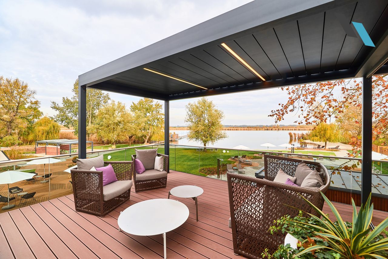 Donautica Étterem és Hotel - Algarve lamellás pergola LED világítással