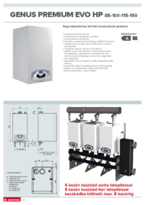 Genus Premium EVO HP 85-100-115-150 nagy teljesítményű kondenzációs fali gázkazán   - általános termékismertető