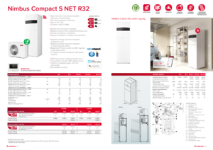 Nimbus Compact S Net R32 levegő-víz hőszivattyú - műszaki adatlap