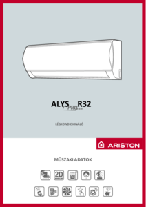 Ariston ALYS R32 monosplit klímaberendezés - műszaki adatlap