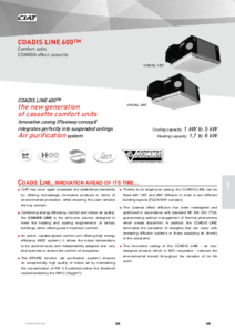 CIAT Coadis Line 600 (1-6 kW) kazettás fan-coil - részletes termékismertető