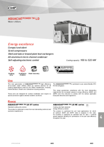 Aquaciat Power™ LD R32 (170-950 kW) folyadékhűtő - részletes termékismertető
