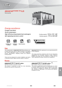 Aquaciat Power ILD R32 (160-520 kW) hőszivattyú - részletes termékismertető