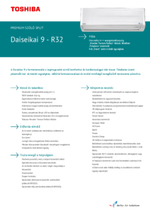 RAS - Daiseikai 9 - 3,50 kW - műszaki adatlap