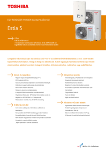 ESTIA 5 levegő-víz hőszivattyú - műszaki adatlap