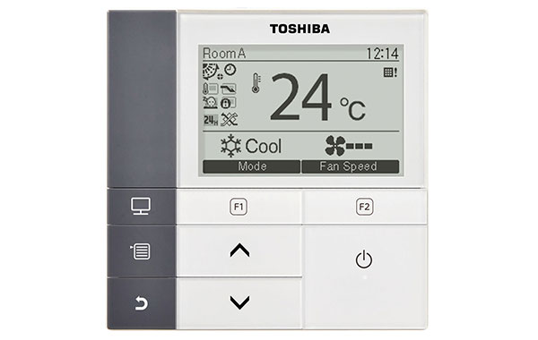 Toshiba komfort vezetékes távirányító háttér-megvilágítású kijelzővel