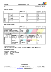 Austrotherm AT-L4 lépéshangszigetelő lemez - műszaki adatlap