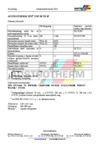 Austrotherm XPS TOP 50 TB SF hőszigetelés - műszaki adatlap